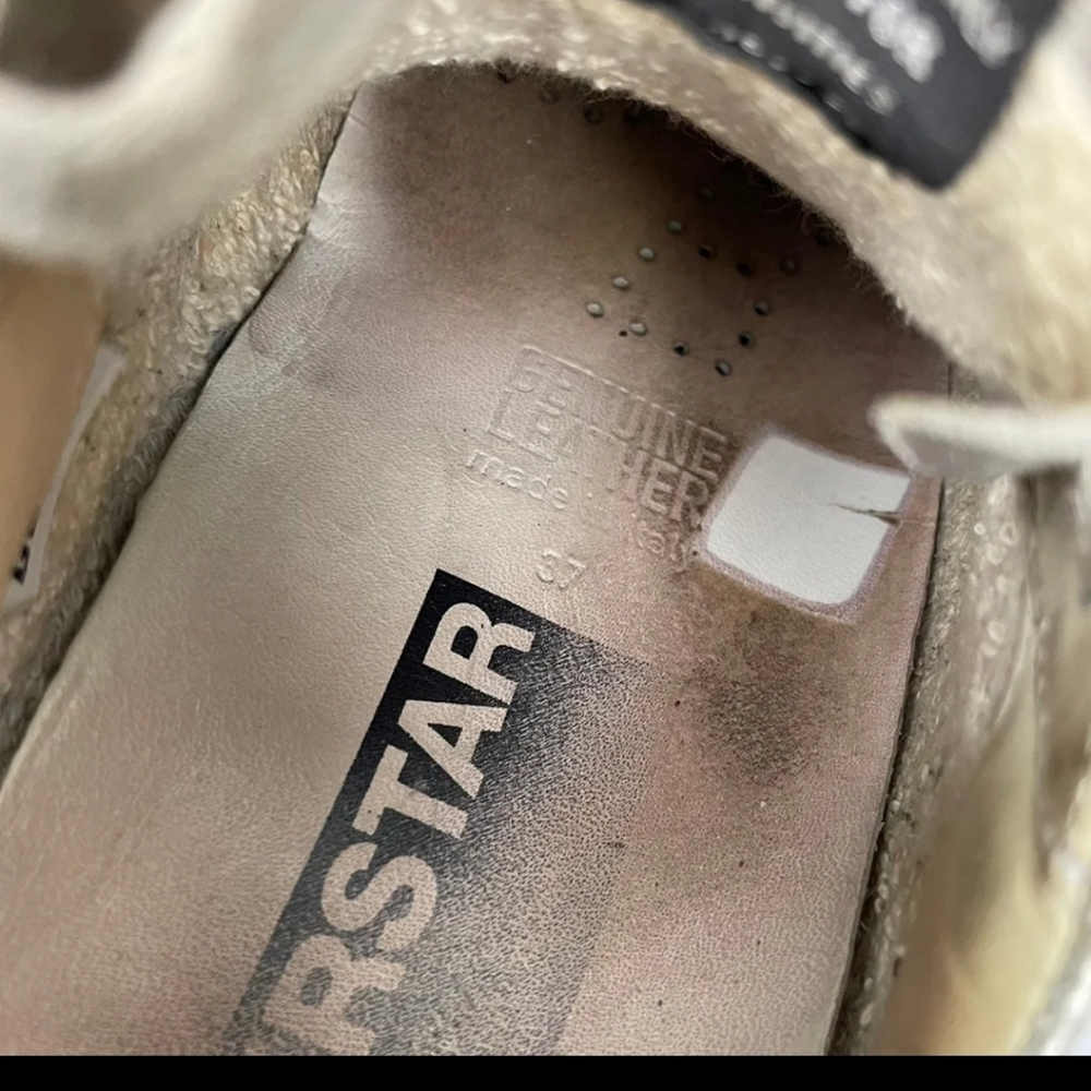 Golden Goose"RARE" Superstar Silver Blue Flag Sneakers - Picture 12 of 14